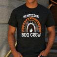 Montessori Teacher Halloween Boo Rainbow Leopard Halloween Men's Casual T-Shirt Dark Grey Montessori Teacher Halloween Boo Rainbow Leopard Halloween Men's Casual T-Shirt Dark Grey