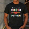 Mothers Day For Teacher Dog Lover Dog Mom Teacher Men's Casual T-Shirt Dark Grey Mothers Day For Teacher Dog Lover Dog Mom Teacher Men's Casual T-Shirt Dark Grey