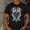 Music Note Owl Shirt Musicians Teacher Birthday Bird Men's Casual T-Shirt Dark Grey