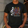 Music Teacher Kid National Hispanic Heritage Month Men's Casual T-Shirt Dark Grey Music Teacher Kid National Hispanic Heritage Month Men's Casual T-Shirt Dark Grey