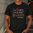 Music Teacher So Happy To See Your Face Back To School Men's Casual T-Shirt Dark Grey