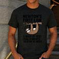 Newtons First Law Physics Jokes Science Teacher Men's Casual T-Shirt Dark Grey Newtons First Law Physics Jokes Science Teacher Men's Casual T-Shirt Dark Grey