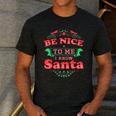 Be Nice To Me I Know Santa Teacher Christmas Men Women Men's Casual T-Shirt Dark Grey Be Nice To Me I Know Santa Teacher Christmas Men Women Men's Casual T-Shirt Dark Grey