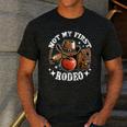 Not My First Rodeo Back To School Teacher Men's Casual T-Shirt Dark Grey