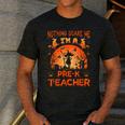 Nothing Scare Me I'm a Pre-k Teacher Matching Halloween For Men Women Men's Casual T-Shirt Dark Grey