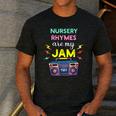 Nursery Rhymes Are My Jam 80s Retro Teachers & Students Kids Men's Casual T-Shirt Dark Grey