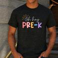 Oh Hey Pre K Student Teacher Happy First Day Back To School Men's Casual T-Shirt Dark Grey Oh Hey Pre K Student Teacher Happy First Day Back To School Men's Casual T-Shirt Dark Grey