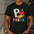 P Is For Pre-K Teacher Pencil Apple Back To School Men's Casual T-Shirt Dark Grey P Is For Pre-K Teacher Pencil Apple Back To School Men's Casual T-Shirt Dark Grey