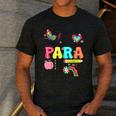Para Paraprofessional Paraeducator Teacher Back To School Men's Casual T-Shirt Dark Grey