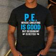 PE Teacher Art For Men Women Gym Teacher Appreciation Men's Casual T-Shirt Dark Grey