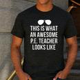 PE Teacher Sunglasses What Awesome Looks Like Men's Casual T-Shirt Dark Grey PE Teacher Sunglasses What Awesome Looks Like Men's Casual T-Shirt Dark Grey