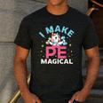 PE Teacher Unicorn I Make PE Magical Men's Casual T-Shirt Dark Grey PE Teacher Unicorn I Make PE Magical Men's Casual T-Shirt Dark Grey