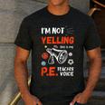 PE Teacher Voice PE Teacher School Fitness Class Men's Casual T-Shirt Dark Grey