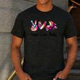 Peace Love Books Librarian Teacher Life Book Library Tie Dye Men's Casual T-Shirt Dark Grey