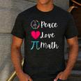 Peace Love Math Maths Teacher Pi Symbol Men Women Men's Casual T-Shirt Dark Grey
