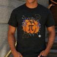 Pi Day Pumpkin Pi Math Teacher Halloween Costume Men's Casual T-Shirt Dark Grey