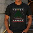 Pi Tree Christmas Math Teacher Ugly Sweater Men Women Kids Men's Casual T-Shirt Dark Grey