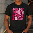 Pink Fourth Grade Era 4th Back To School Grade Teacher Men's Casual T-Shirt Dark Grey