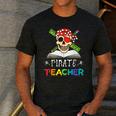 Pirate Teacher Halloween Skull Adult Men's Casual T-Shirt Dark Grey Pirate Teacher Halloween Skull Adult Men's Casual T-Shirt Dark Grey
