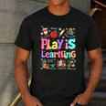 Play Is Learning Educational Teacher Women Men's Casual T-Shirt Dark Grey