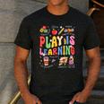 Play Is Learning Teacher First Day Of School Back To School Men's Casual T-Shirt Dark Grey