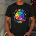 Play Is Learning Teacher Kindergarten For Men Women Kids Men's Casual T-Shirt Dark Grey Play Is Learning Teacher Kindergarten For Men Women Kids Men's Casual T-Shirt Dark Grey