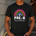 Pre-K Teacher Cute Pre Kindergarten For Teachers Rainbow For Men Women Kids Men's Casual T-Shirt Dark Grey