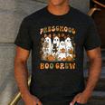 Preschool Boo Crew Halloween Teacher Ghost Costume Matching Men's Casual T-Shirt Dark Grey