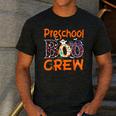 Preschool Boo Crew Preschool Halloween Teacher Men's Casual T-Shirt Dark Grey