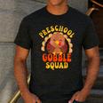 Preschool Gobble Squad Cute Turkey Thanksgiving Teacher Men's Casual T-Shirt Dark Grey Preschool Gobble Squad Cute Turkey Thanksgiving Teacher Men's Casual T-Shirt Dark Grey