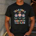 Preschool Teacher Appreciation Team Pre-K Grow With The Flow Men's Casual T-Shirt Dark Grey