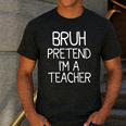 Pretend I'm A Teacher Halloween Costume Men's Casual T-Shirt Dark Grey