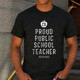 Proud Public School Teacher Red For Ed California Men Women Kids Men's Casual T-Shirt Dark Grey Proud Public School Teacher Red For Ed California Men Women Kids Men's Casual T-Shirt Dark Grey