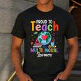 Proud To Teach Multilingual Learner ESL English Teacher Men's Casual T-Shirt Dark Grey