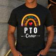 PTO Crew Parent School Volunteer Board Mom Parent Teacher Men's Casual T-Shirt Dark Grey