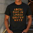Pumpkin ABC Halloween Alphabet Costume School Teacher Kids Men's Casual T-Shirt Dark Grey