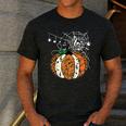 Pumpkin Music Teacher Halloween Fall Music Notes Autumn Men's Casual T-Shirt Dark Grey