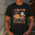 Pumpkin Spice Makes Teacher Nice Retro Fall Spooky Season Men's Casual T-Shirt Dark Grey Pumpkin Spice Makes Teacher Nice Retro Fall Spooky Season Men's Casual T-Shirt Dark Grey