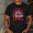 Rainbow Retro Homeschool Mom Teacher I Teach In My Pajamas Men's Casual T-Shirt Dark Grey Rainbow Retro Homeschool Mom Teacher I Teach In My Pajamas Men's Casual T-Shirt Dark Grey