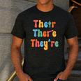 There Their They'Re English Class Grammar Joke Teacher Men's Casual T-Shirt Dark Grey