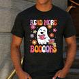 Read More Books Groovy Halloween Teacher Women Men's Casual T-Shirt Dark Grey