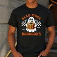 Read More Books Halloween Retro Pumpkin Reading Fall Teacher Men's Casual T-Shirt Dark Grey