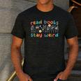 Read Books Stay Weird Sign Language ASL Teacher Book Lover Men's Casual T-Shirt Dark Grey Read Books Stay Weird Sign Language ASL Teacher Book Lover Men's Casual T-Shirt Dark Grey