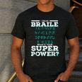 I Read Braille Tell Me Your Superpower Braille Teacher For Men Women Men's Casual T-Shirt Dark Grey I Read Braille Tell Me Your Superpower Braille Teacher For Men Women Men's Casual T-Shirt Dark Grey