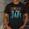 Reading Is My Jam Back To School Teacher Men's Casual T-Shirt Dark Grey Reading Is My Jam Back To School Teacher Men's Casual T-Shirt Dark Grey