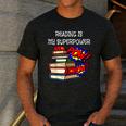 Reading Is My Super Power Superhero Best English Teacher Men's Casual T-Shirt Dark Grey