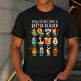 Reading Teacher How To Become a Better Reader Book Lover Fun Men's Casual T-Shirt Dark Grey Reading Teacher How To Become a Better Reader Book Lover Fun Men's Casual T-Shirt Dark Grey