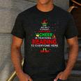 Reading Teacher Christmas Shirt Elf Christmas Cheer For Men Women Men's Casual T-Shirt Dark Grey Reading Teacher Christmas Shirt Elf Christmas Cheer For Men Women Men's Casual T-Shirt Dark Grey