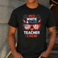 Red & Blue Teacher Crew Shirt 4th Of July Sunglasses Men's Casual T-Shirt Dark Grey
