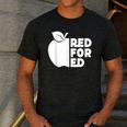 Red For Ed Teacher Support Public Education For Men Women Kids Men's Casual T-Shirt Dark Grey